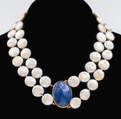 14K GOLD LAPIS LAZULI & COIN P