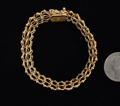 14K GOLD MESH BRACELET14.9 dwt
