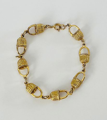 14K GOLD MINIATURE NANTUCKET BASKET