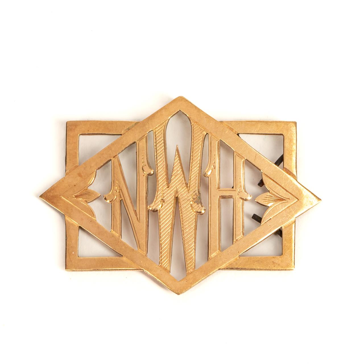 14K GOLD MONOGRAM BOOK PLATE