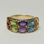 14K GOLD MULTI SEMI PRECIOUS S