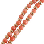 14K GOLD NATURAL SALMON PINK C