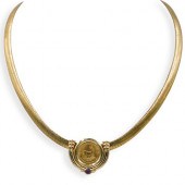 14K GOLD NECKLACE AND KRUGERRA