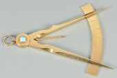 14K GOLD NY MASONIC MEDAL, 184