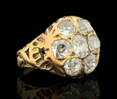 14K GOLD OLD MINE CUT DIAMOND