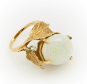 14K GOLD, OPAL & DIAMOND RING1