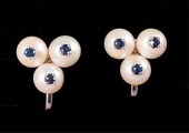 14K GOLD & PEARL CLUSTER EAR C