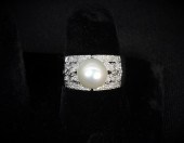 14K GOLD PEARL & DIAMOND ESTAT