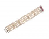 14K GOLD, PEARL, DIAMOND, AND