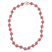 14K GOLD PINK RHODOCHROSITE 12