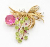 14K GOLD PINK SAPPHIRE, PERIDO