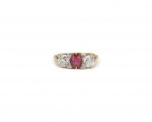 14K GOLD, PLATINUM, RUBY, AND