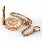14K GOLD POCKET WATCH & FOB14k