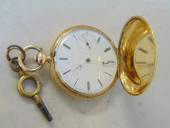 14K GOLD POCKET WATCH, NO 4642