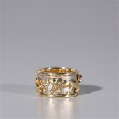 14K gold ring with panthers ci