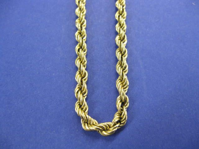 14k Gold Rope Chain 18'' long 10