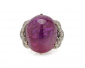 14K GOLD, RUBY, AND DIAMOND RI