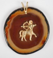 14K GOLD SAGITTARIUS & POLISHE