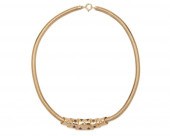 14K GOLD, SAPPHIRE, AND DIAMON