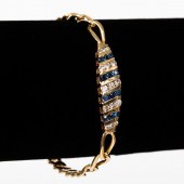 14K GOLD, SAPPHIRE, & DIAMOND