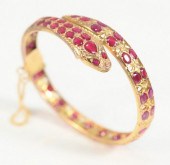 14K GOLD SNAKE BRACELET SET WI