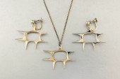 14K GOLD STARBURST NECKLACE &