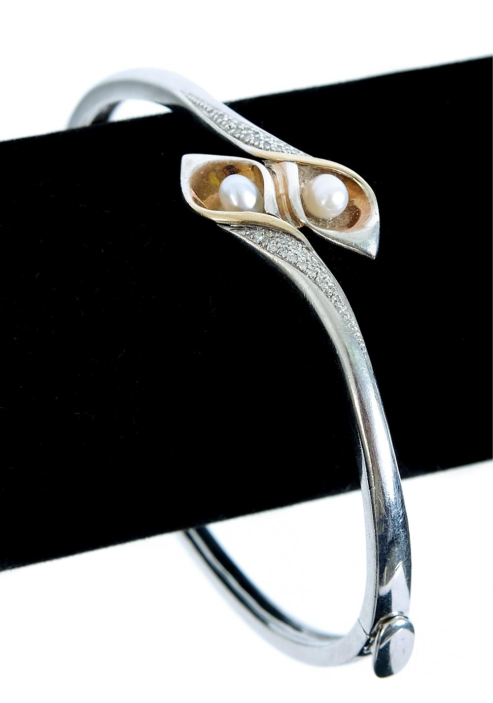 14K GOLD & STERLING SILVER CALLA