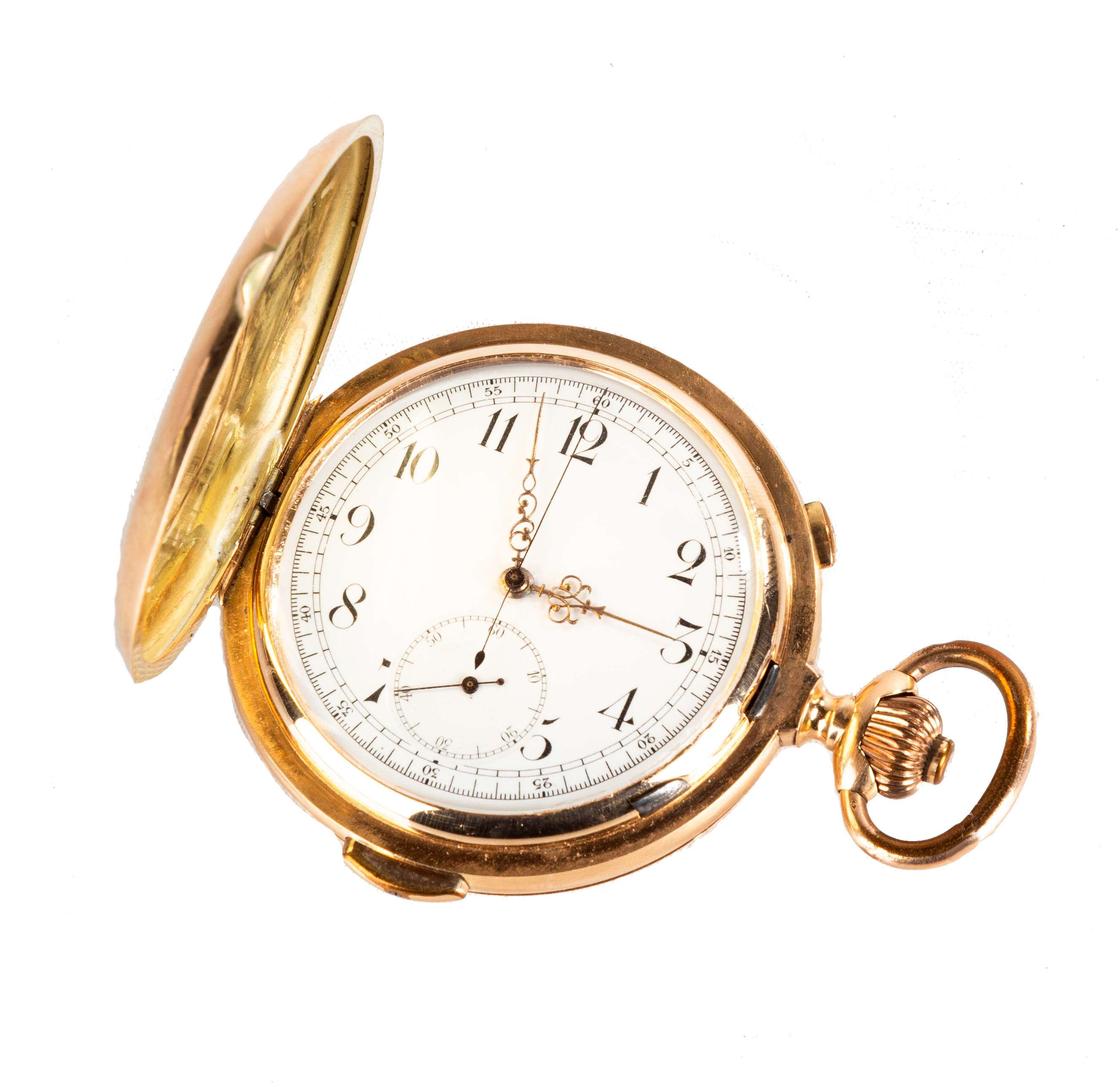 14K GOLD SWISS POCKET WATCH WITH
