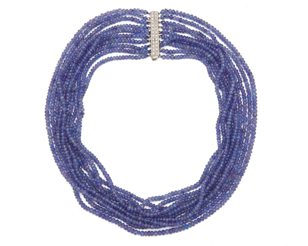 14K GOLD, TANZANITE, AND DIAMOND