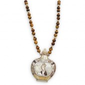 14K GOLD & TIGER EYE NECKLACE