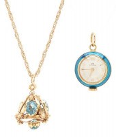 14K GOLD & TOPAZ NECKLACE & BU