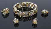 14K GOLD TUTTI FRUITI GEM STON