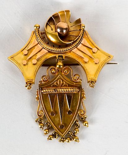 14K GOLD VICTORIAN PIN14k gold