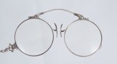 14K GOLD WHITE PINCE NEZ OXFOR