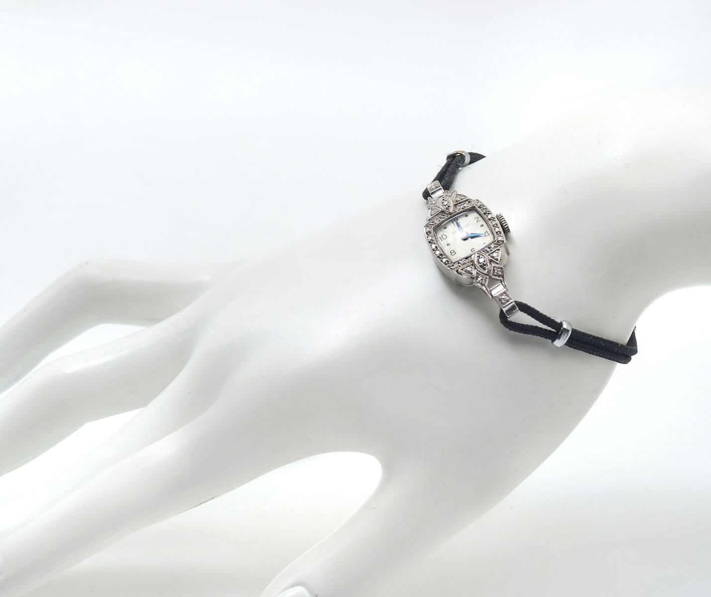 14K HAMILTON DIAMOND WRISTWATCH: