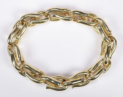14K HEAVY LINK BRACELET, 106.4