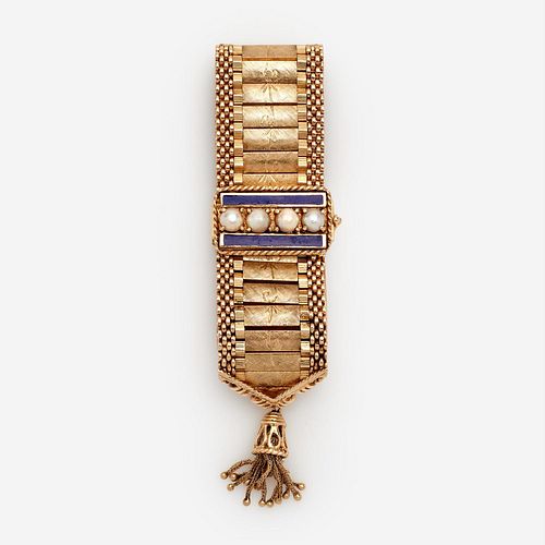 14K HIDDEN TASSEL WATCH BRACELET: