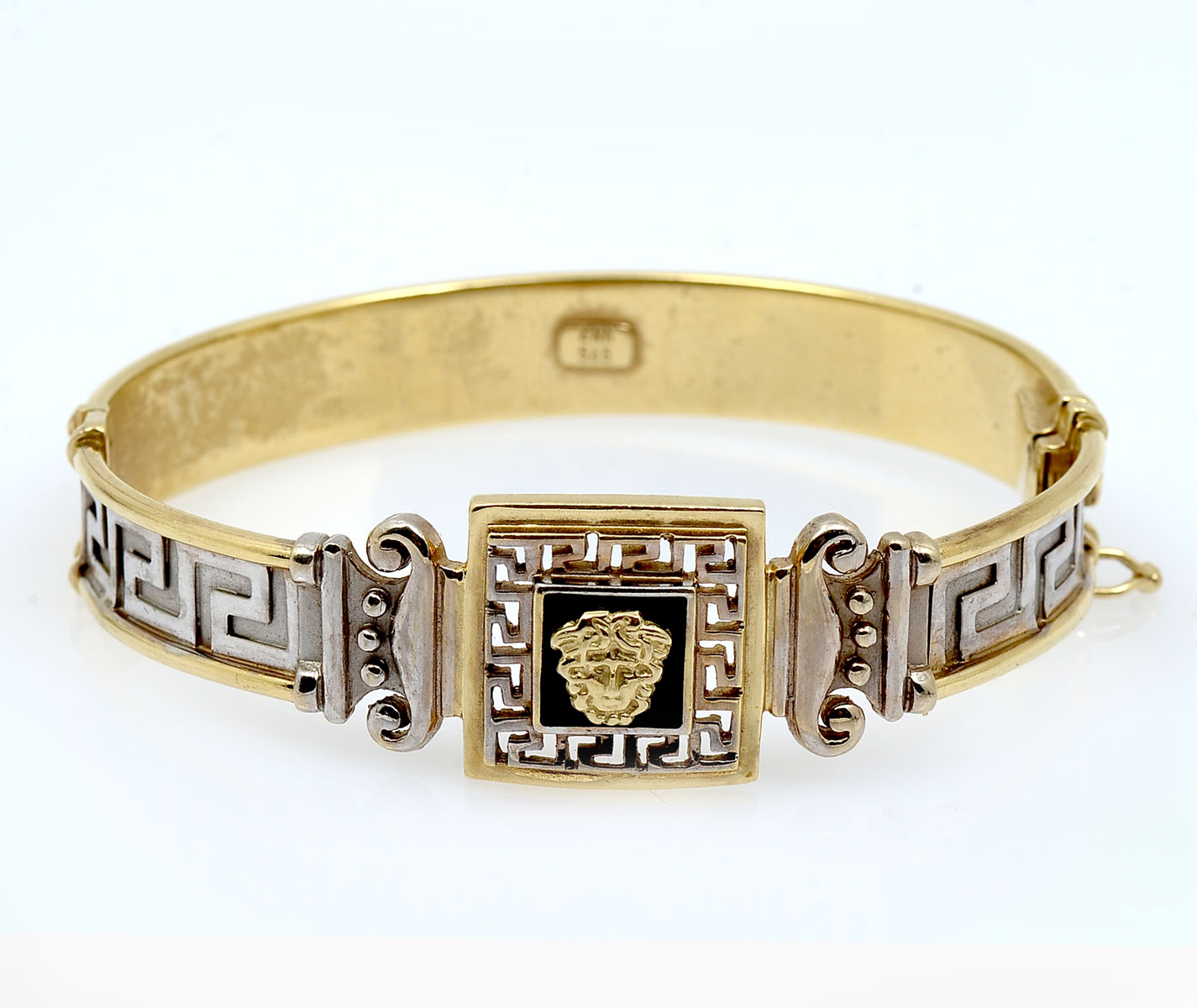 14K HINGED BANGLE BRACELET: 14K