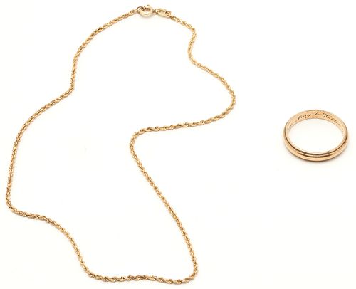 14K ITALIAN CHOKER NECKLACE & 14K