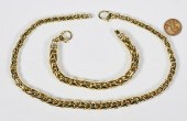 14K ITALIAN NECKLACE AND BRACE