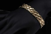 14K ITALIAN PUFFED LINK BRACEL