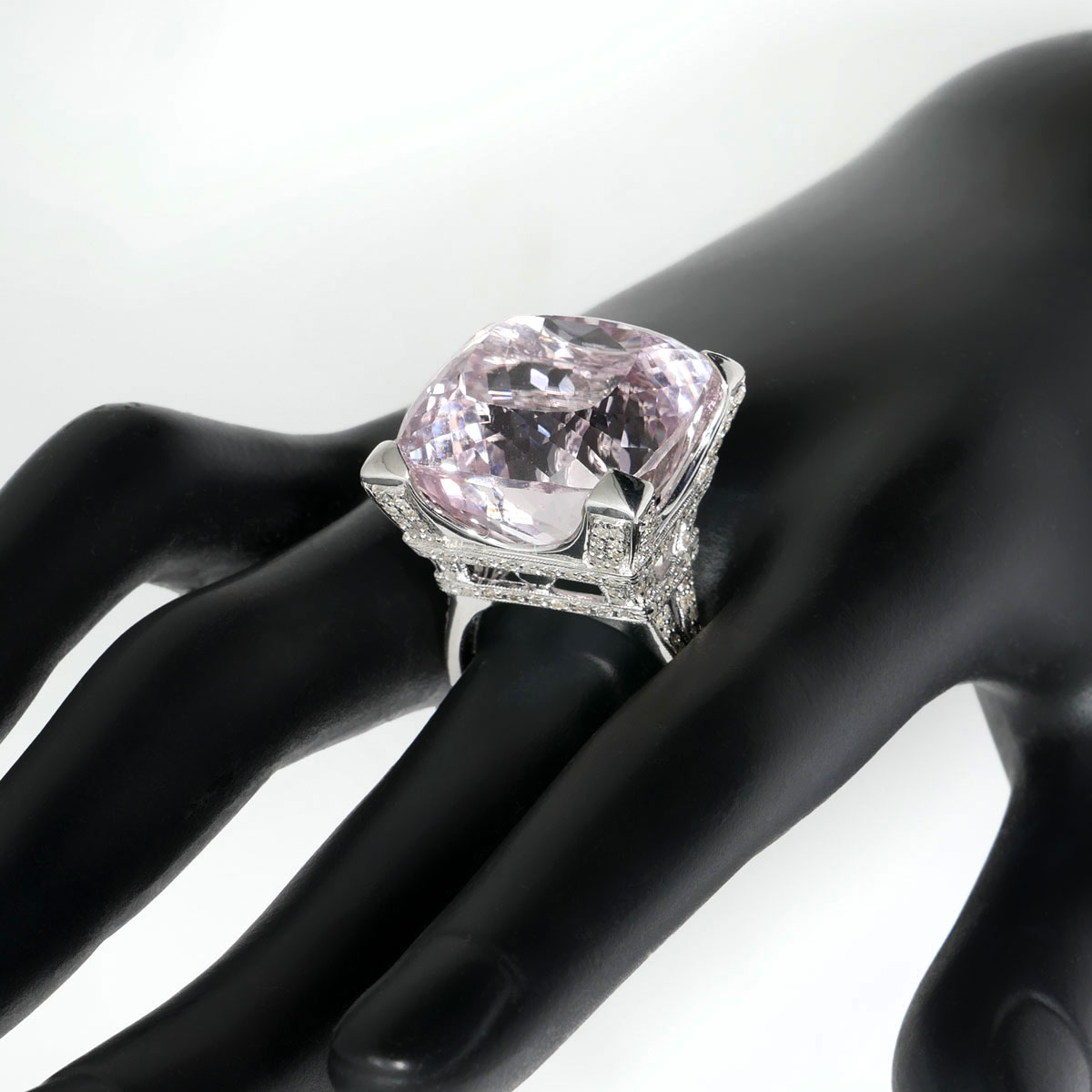14K KUNZITE & DIAMOND ''EIFFEL