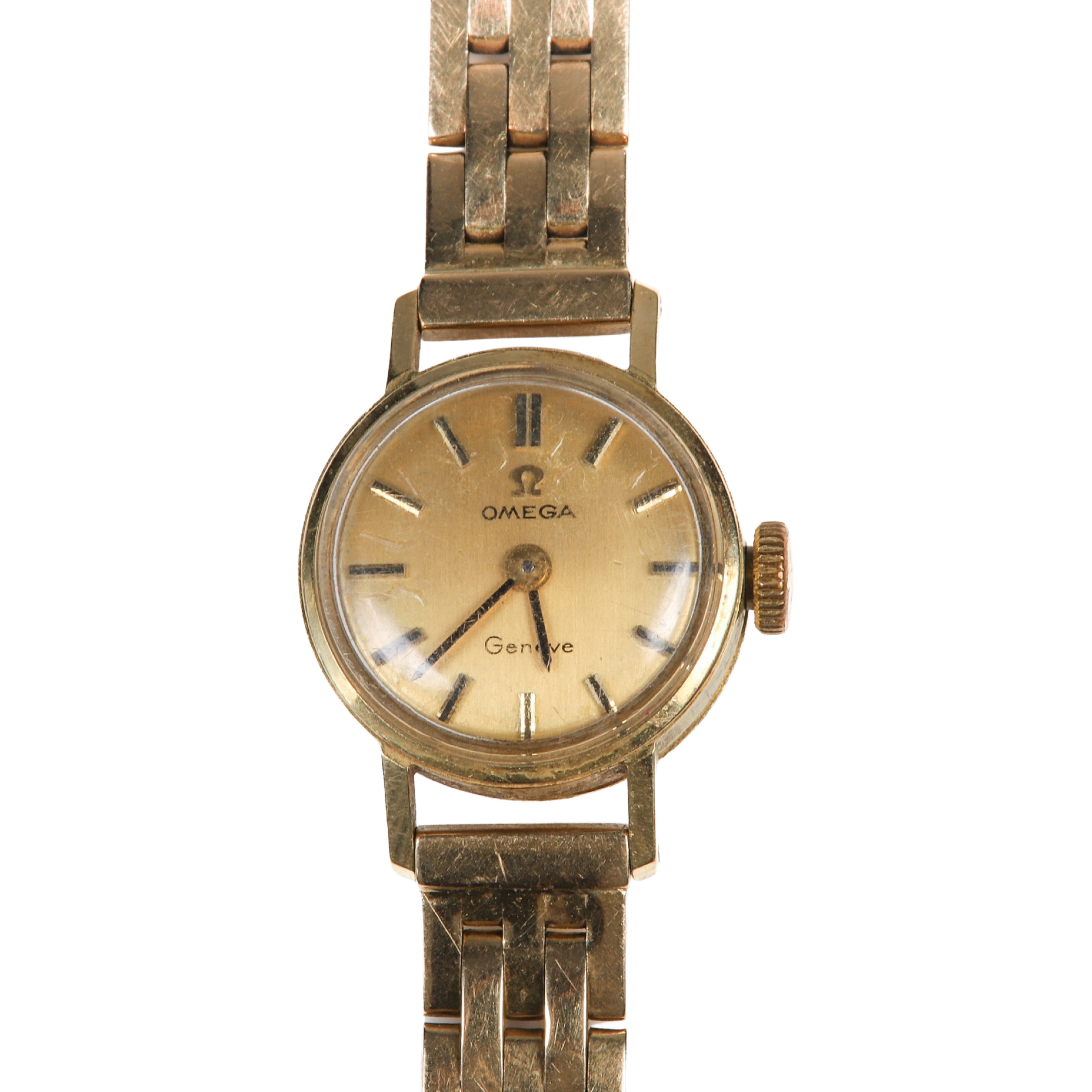 14K Ladies Omega bracelet watch,