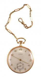 14K LONGINES OPEN FACE 17J POC