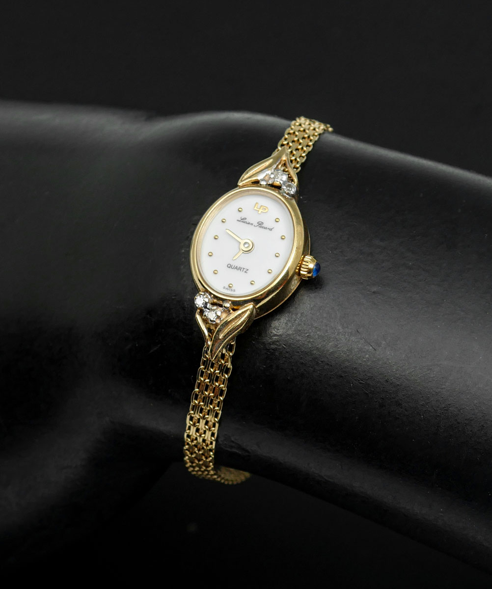14K LUCIEN PICCARD WRISTWATCH: