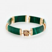 14K MALACHITE "LUCKY" LINK BRA