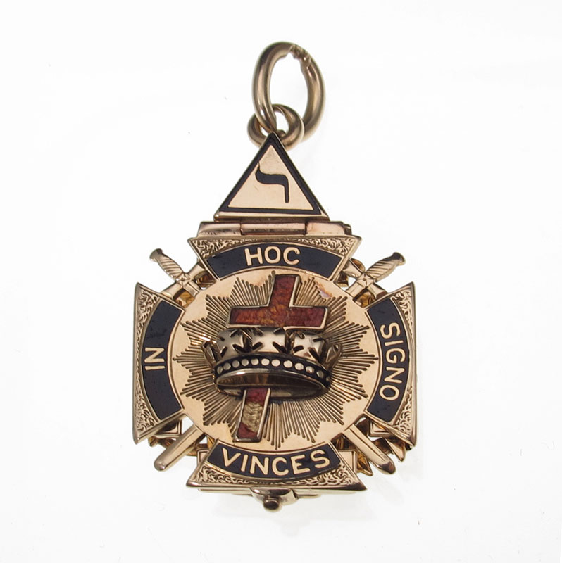 14K MASONIC FRATERNAL PENDANT /