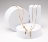 14K MESH LARIAT CHAIN AND ROPE