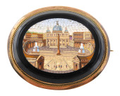 14K MICRO MOSAIC PIN, SURROUND