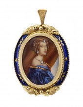 14K MINIATURE PORTRAIT PENDANT